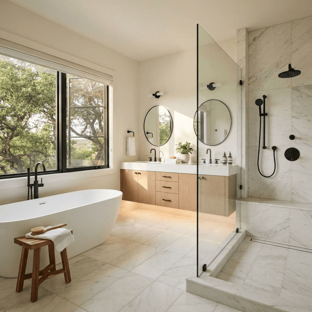 Primary bathroom remodel in Westlake